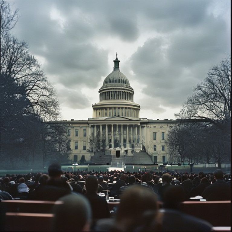 A photograph representing national policy and politics