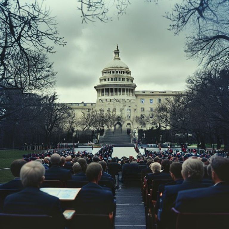 A photograph representing national policy and politics