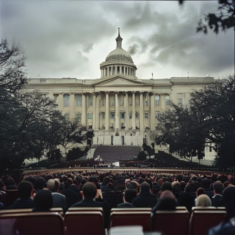 A photograph representing national policy and politics