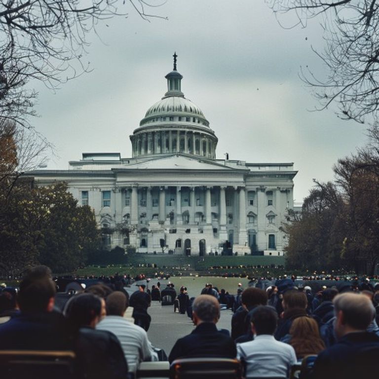 A photograph representing national policy and politics