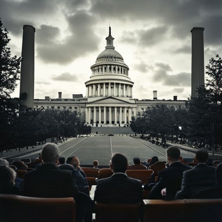 A photograph representing national policy and politics