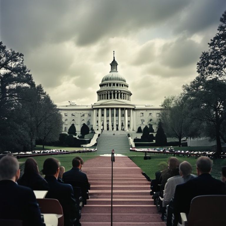 A photograph representing national policy and politics