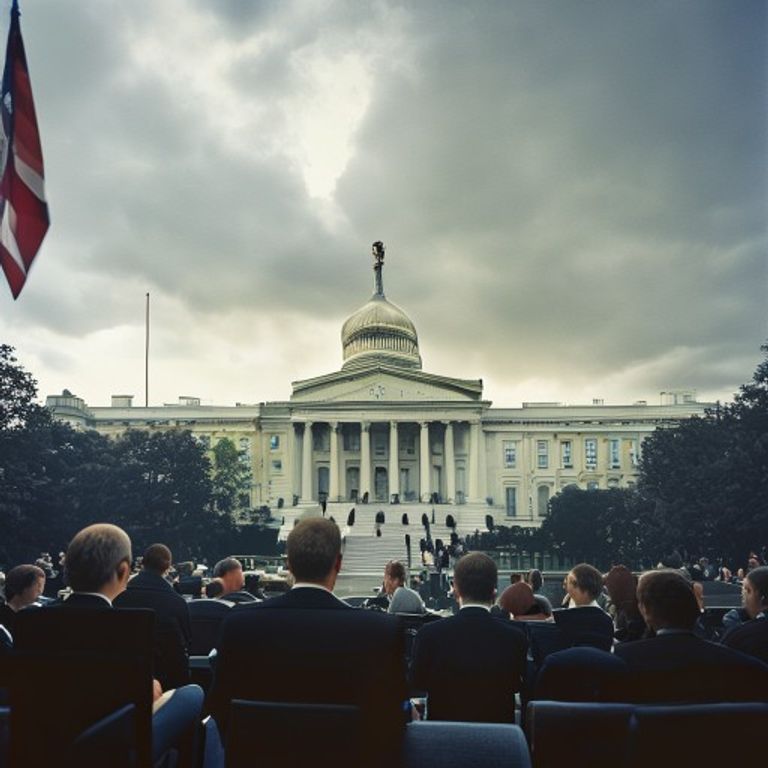 A photograph representing national policy and politics