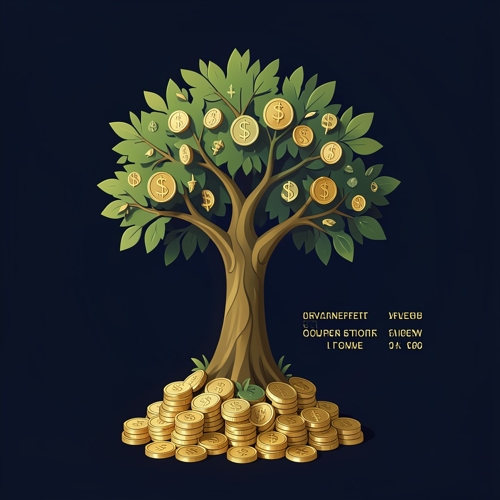 Compound interest growth visualization