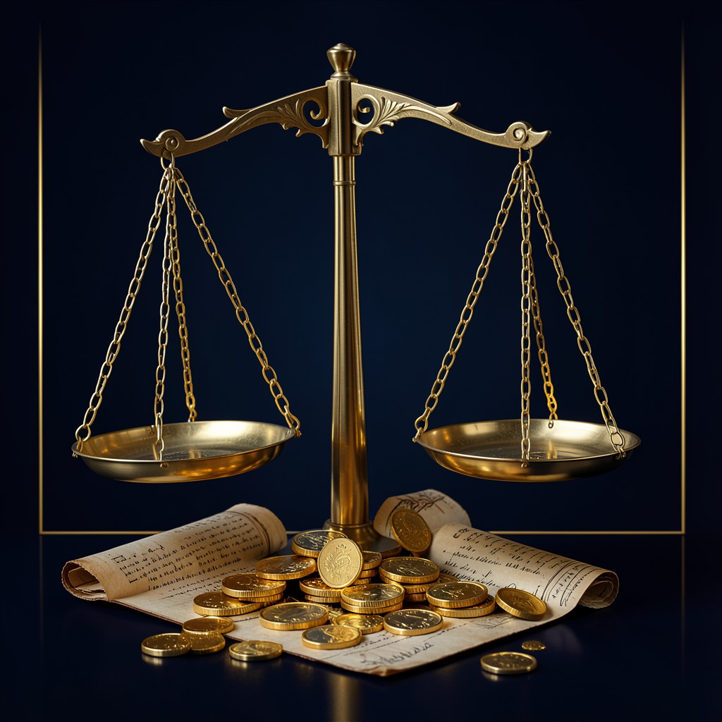 Economic justice and reparations concept illustration