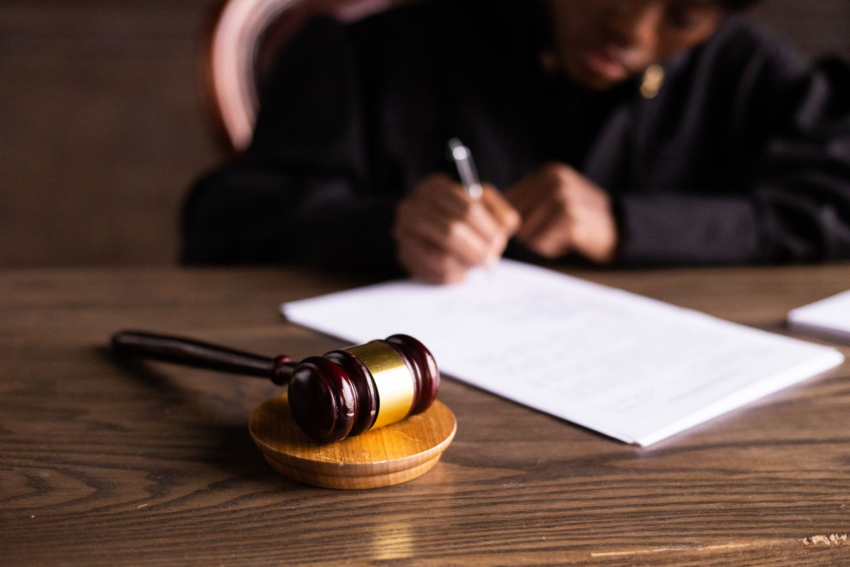 Courtroom scene — criminal trial justice and accountability