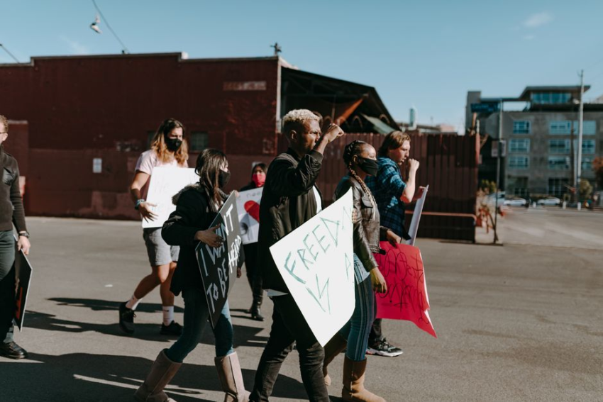 Civil rights march — reparations advocacy rally