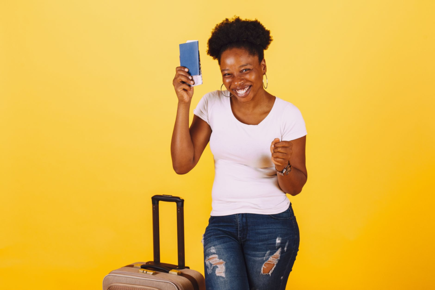 Black American traveler preparing to relocate abroad