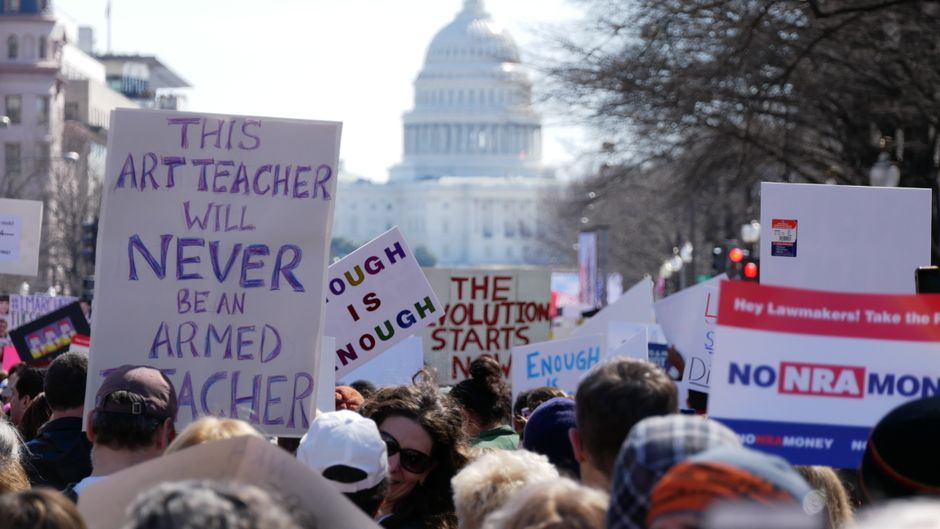 Washington DC Capitol demonstration march