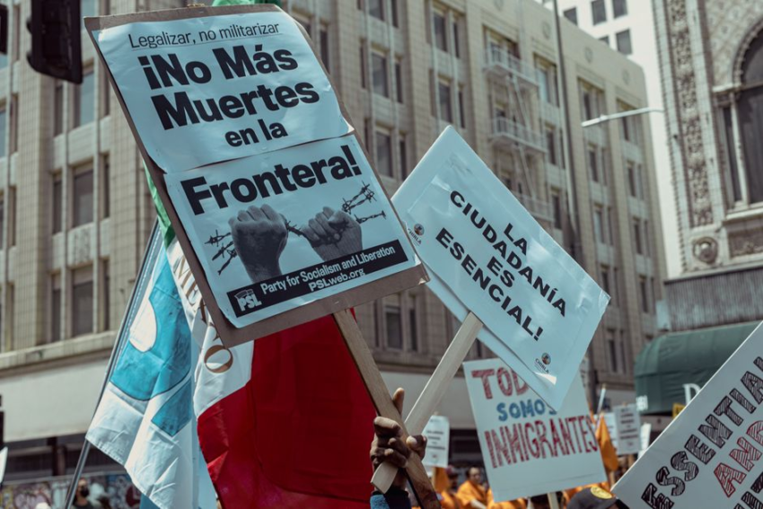 Immigration enforcement and civil rights demonstration