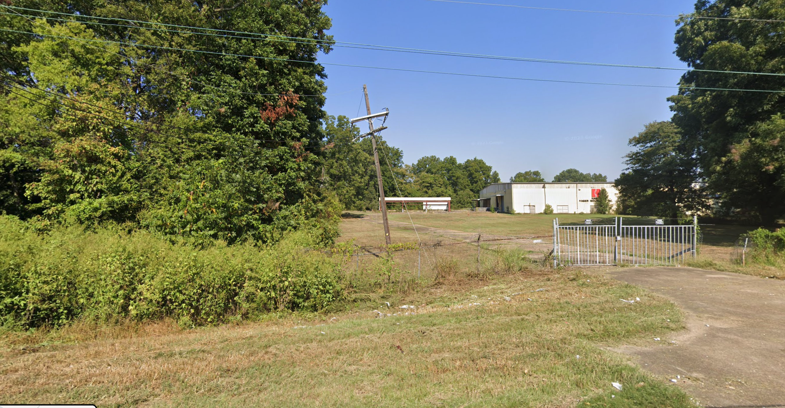 Wooded, secluded stretch off Thornton Street, Greenville, Mississippi