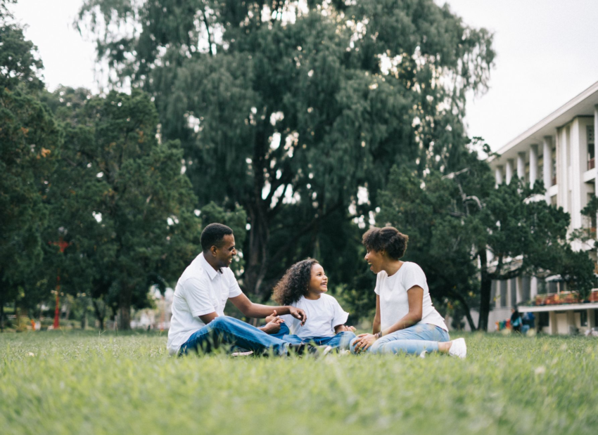 Black family — father, mother, and child — Universal Day 6, Love & Harmony | August 15, 2026
