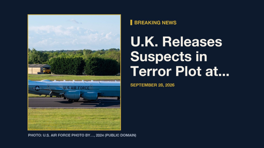 Breaking News: U.K. Releases Suspects in Terror Plot at Base Hosting U.S. Forces