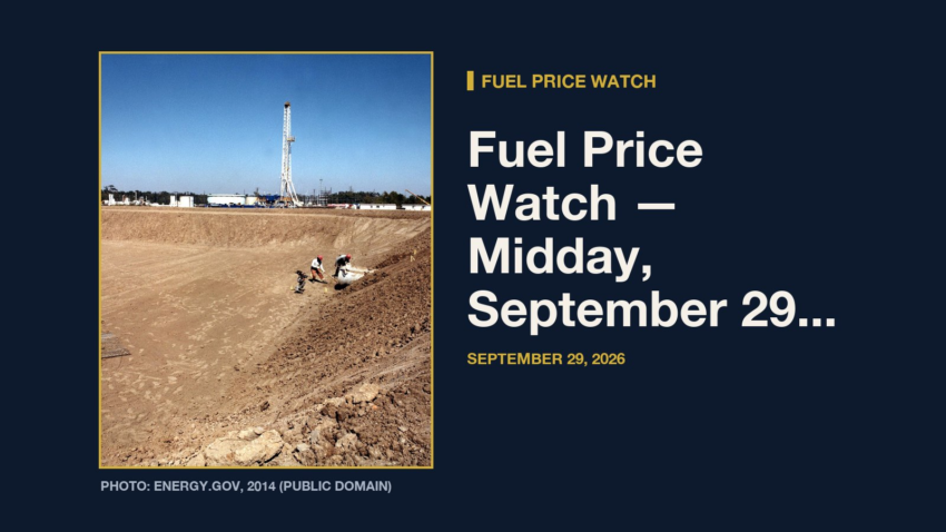 Fuel Price Watch: Fuel Price Watch — Midday, September 29, 2026: Diesel $6.44, Regular $4.46
