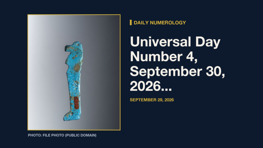 Daily Numerology: Universal Day Number 4, September 30, 2026: The Four Sons of Horus, the Kongo Cosmogram, and What the Actual Research Says About Foundations