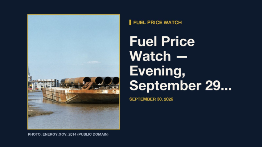 Fuel Price Watch: Fuel Price Watch — Evening, September 29, 2026: Diesel $6.44, Regular $4.46