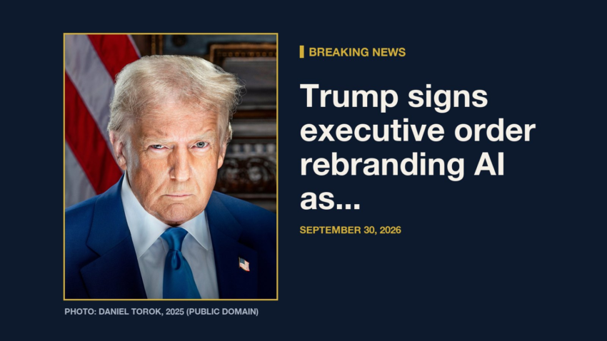 Breaking News: Trump signs executive order rebranding AI as 'Super Intelligence' as tech titans ink separat...