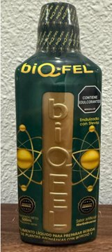 Front of bottle, biQ-FEL 500mL