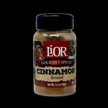 Image of bottle, Lior Gourmet Spices Cinnamon Ground Net Wt. 3.2 oz (90g) UPC 794711005484