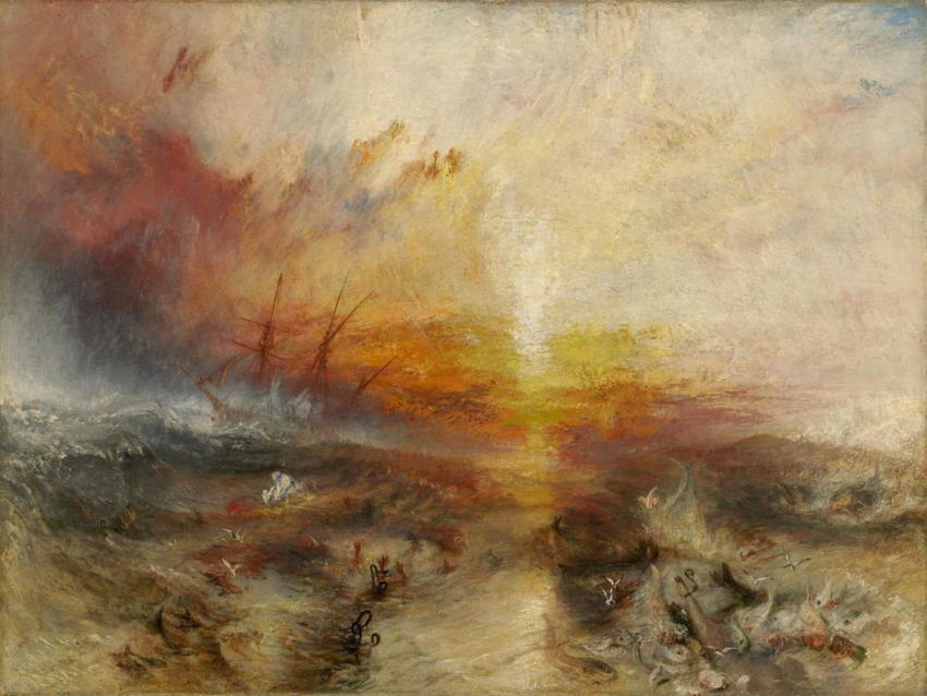 J. M. W. Turner, Slavers throwing overboard the Dead and Dying (The Slave Ship), 1840