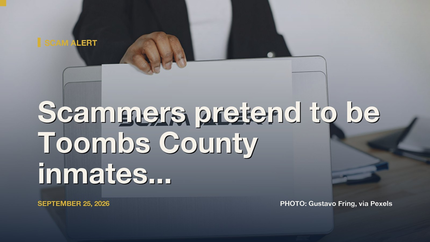 Scammers pretend to be Toombs County inmates to get money from