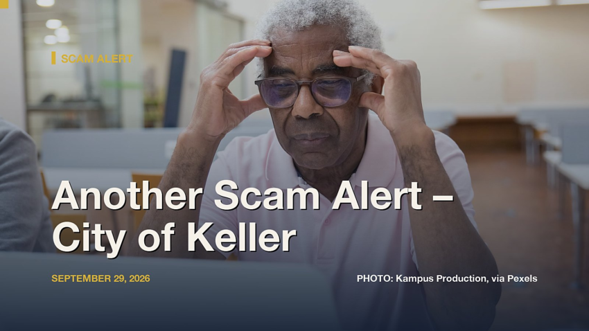 Another Scam Alert – City of Keller