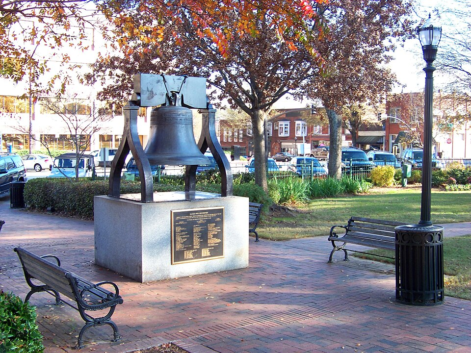 Street-level photo: Liberty Bell in Marietta Square