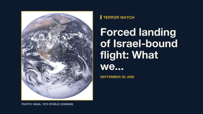 Terror Watch: Forced landing of Israel-bound flight: What we know so far