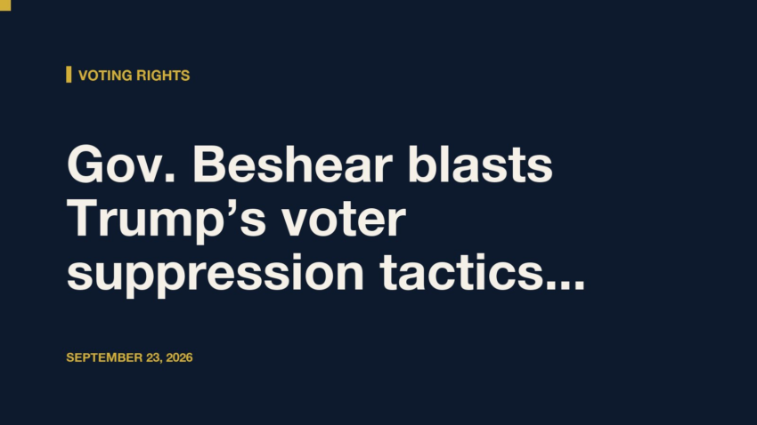 Gov. Beshear blasts Trump’s voter suppression tactics: Dems ‘ready for anything and eve...