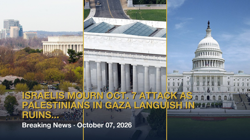 Israelis mourn Oct. 7 attack as Palestinians in Gaza languish in ruins of the war it sparked