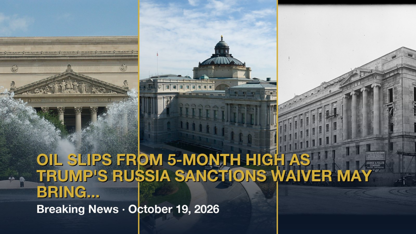 Oil slips from 5-month high as Trump's Russia sanctions waiver may bring more supplies