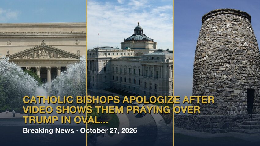 Catholic bishops apologize after video shows them praying over Trump in Oval Office