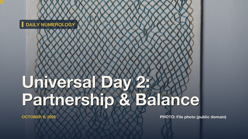 Universal Day Number 2, October 9, 2026: Isis, Nephthys, and What the Actual Research Says About Partnership