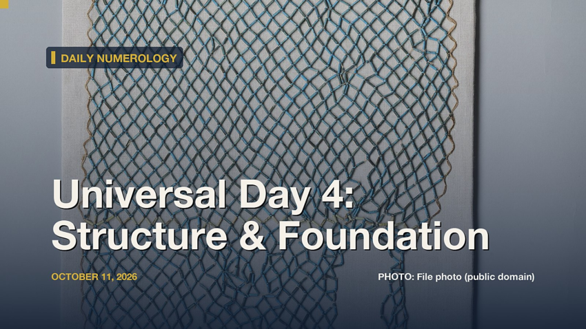 Universal Day Number 4, October 11, 2026: The Four Sons of Horus, the Kongo Cosmogram, and What the Actual Research Says About Foundations