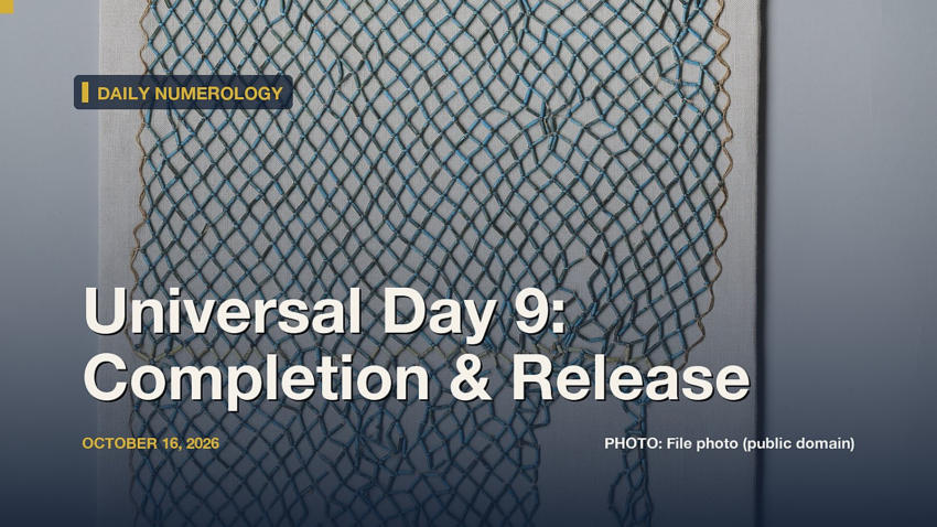 Universal Day Number 9, October 16, 2026: Osiris, the Nine Night Wake, and What the Actual Research Says About Endings