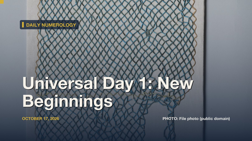 Universal Day Number 1, October 17, 2026: Atum, Sankofa, and What the Actual Research Says About Starting Over