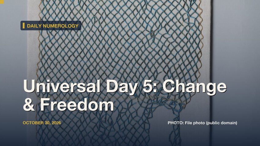 Universal Day Number 5, October 30, 2026: Shu, the I Ching, and What the Actual Research Says About Change