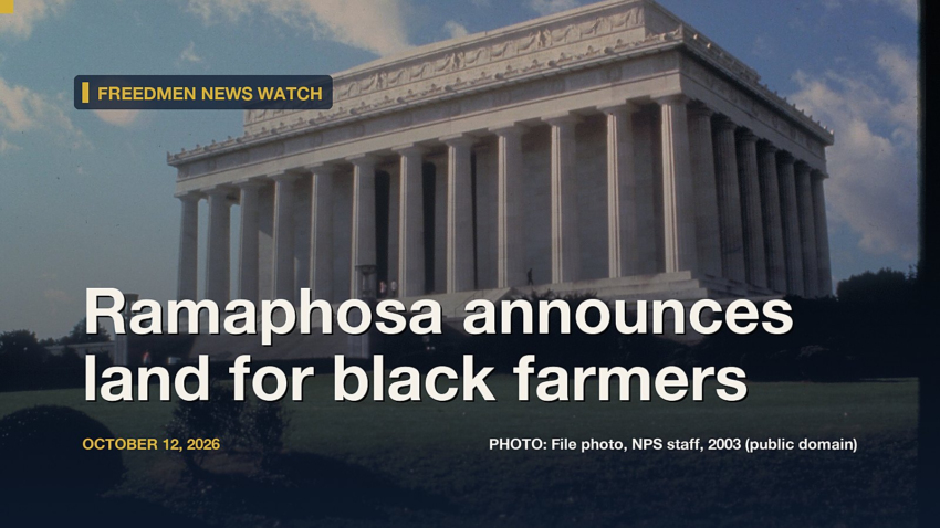 Ramaphosa announces land for black farmers