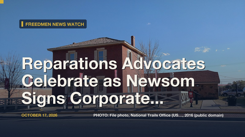 Reparations Advocates Celebrate as Newsom Signs Corporate Slavery Disclosure Bill