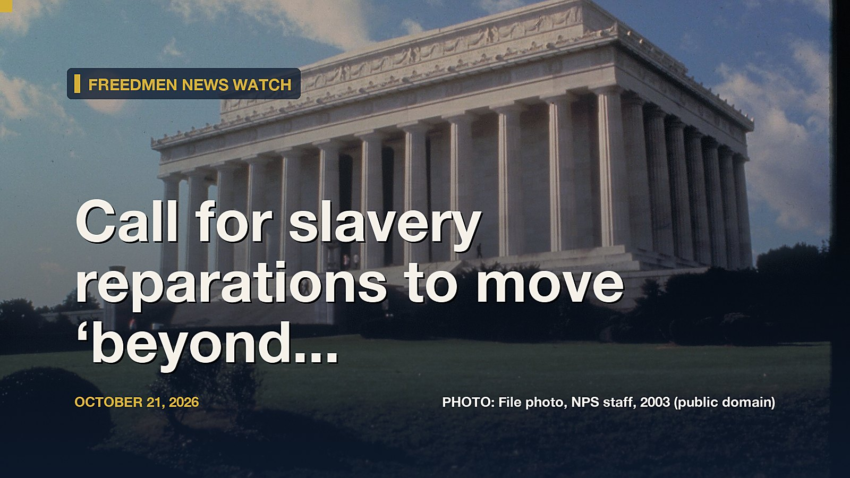 Call for slavery reparations to move ‘beyond sorrow’