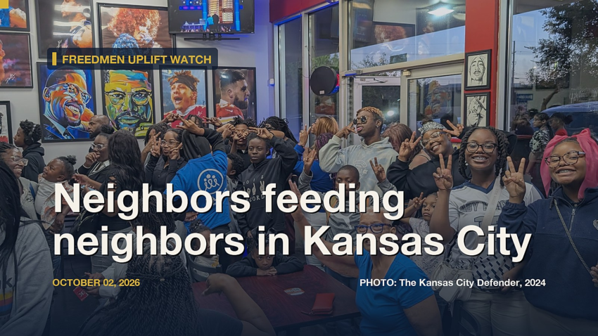 Black mothers, children and families at The People's Buyout in Kansas City, 2024. Photo: The Kansas City Defender.