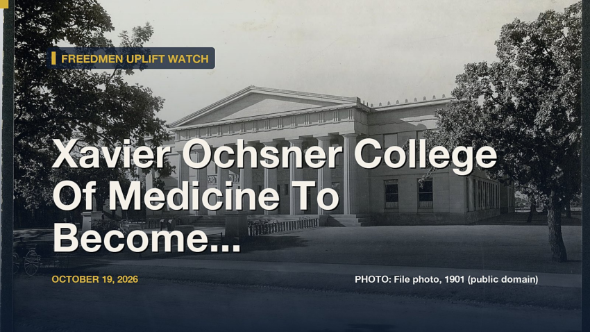Xavier Ochsner College Of Medicine To Become The Next Historically Black Med School