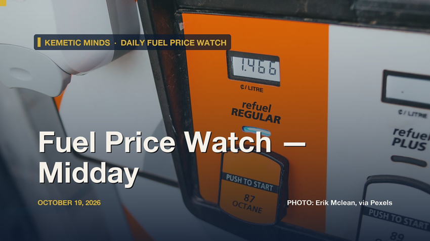 Fuel Price Watch — Midday, October 19, 2026: Diesel $6.32, Regular $4.30