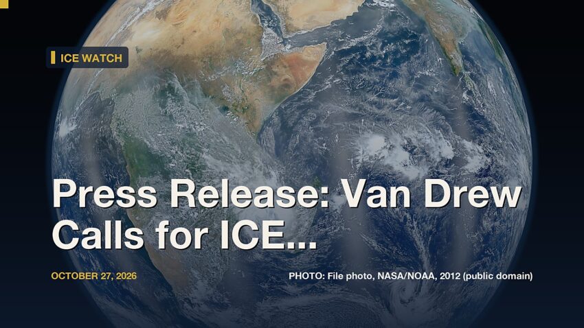 ICE Watch: Press Release: Van Drew Calls for ICE Custody in Case of Police Crash Injury