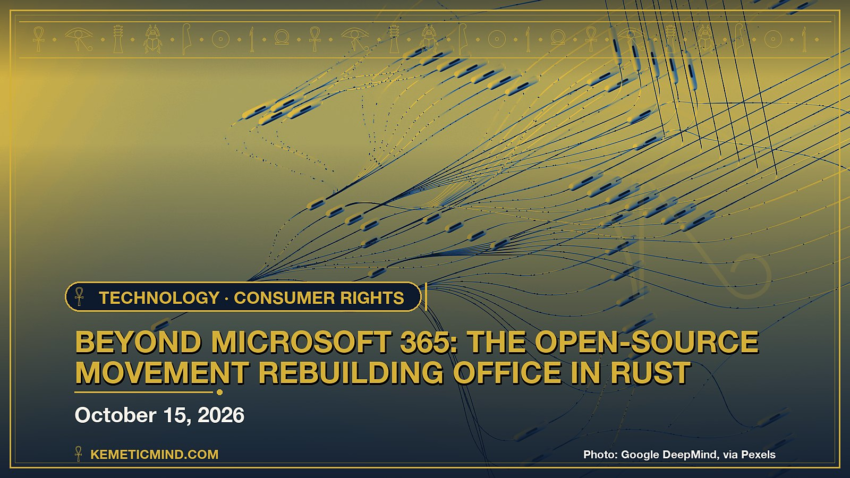 Beyond Microsoft 365: The Open-Source Movement Rebuilding Office in Rust. Photo: Google DeepMind, via Pexels