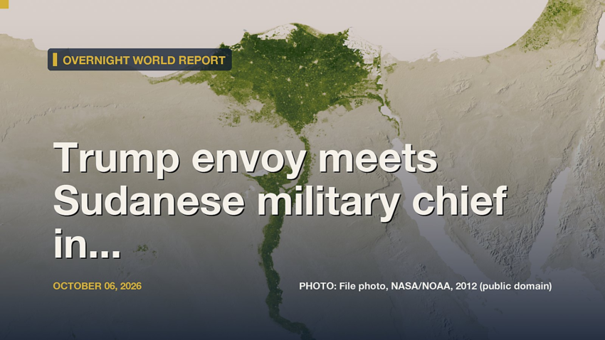 Trump envoy meets Sudanese military chief in Egypt in attempt to end devastating war