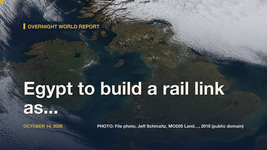 Egypt to build a rail link as an alternative to the blocked Suez Canal