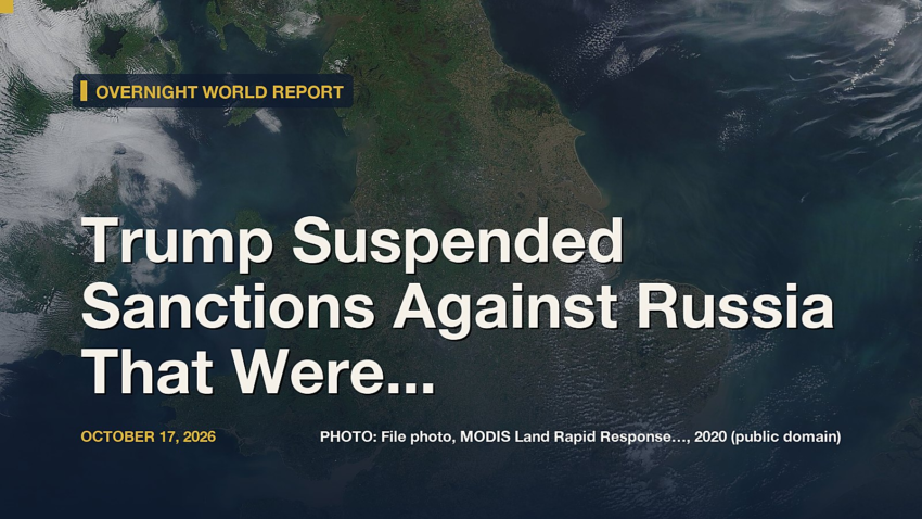 Trump Suspended Sanctions Against Russia That Were Promoted by Lindsey Graham — Bloomberg
