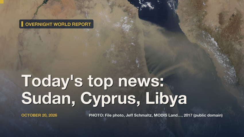 Today's top news: Sudan, Cyprus, Libya