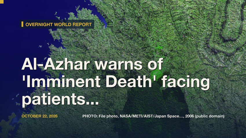 Al-Azhar warns of 'Imminent Death' facing patients in Gaza hospitals, calls for urgent...